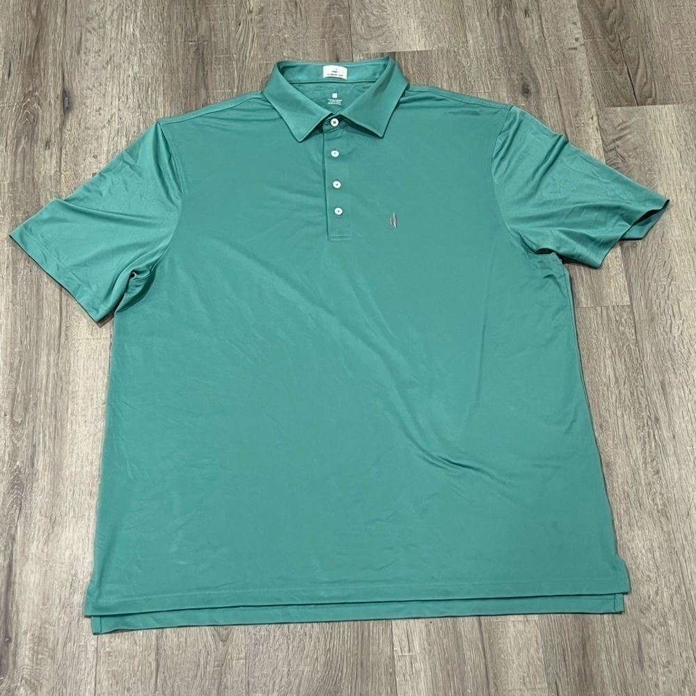 Johnnie-O Men’s XLT Tall Performance Stretch Cotton Green Classic Polo